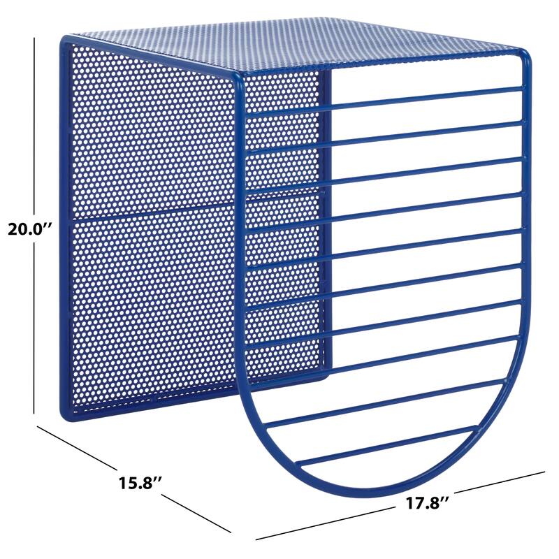 SAFAVIEH Couture Viktoria Metal Accent Table, Fully Assembled - 18"W x 16"D x 20"H