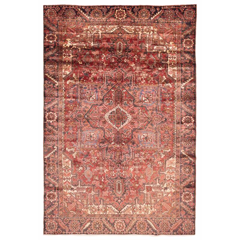 ECARPETGALLERY Hand-knotted Sarabi Red Wool Rug - 7'6 x 11'3