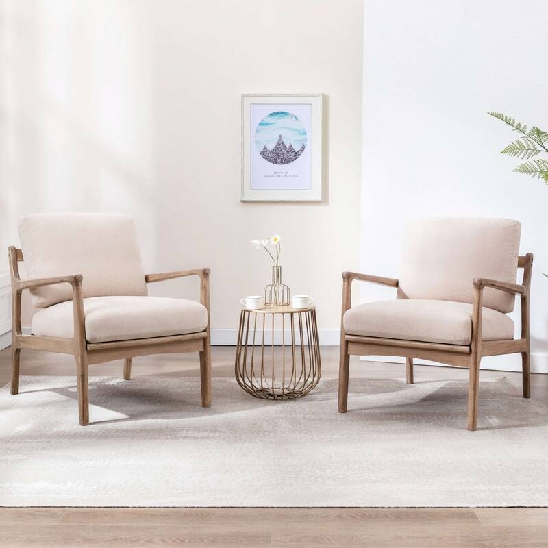 Modern Farmhouse Accent Chair， Set of 2