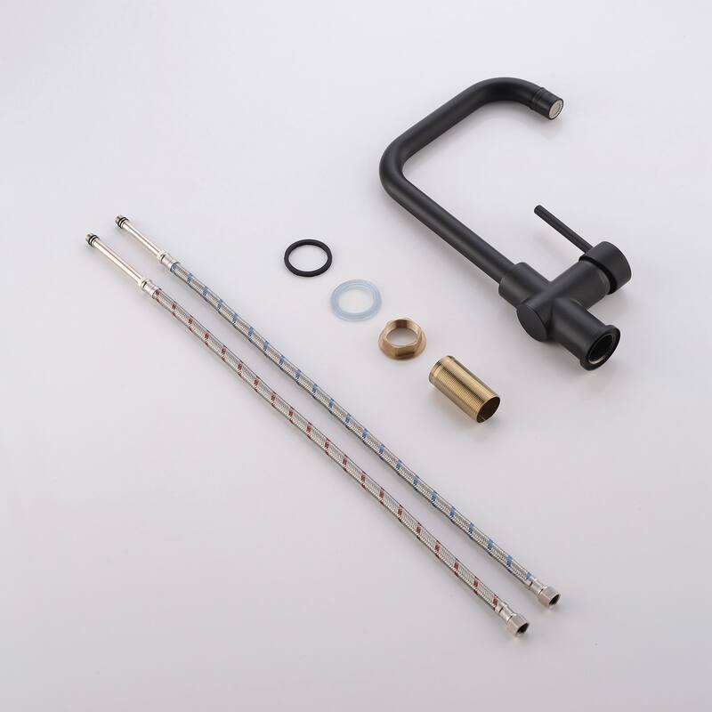 Matte Black Single Handle Kitchen Faucet
