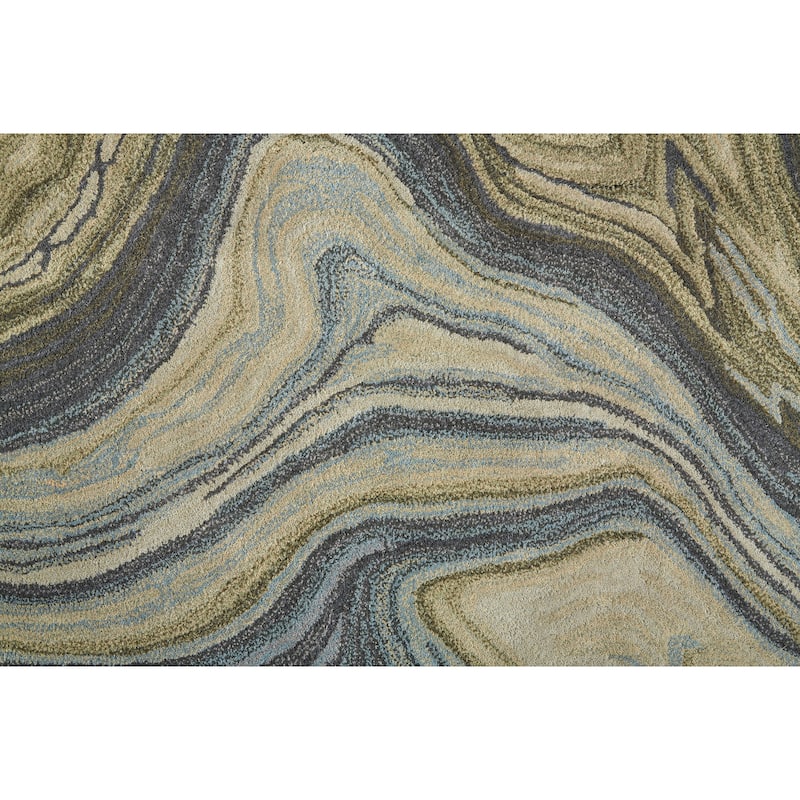 Grand Bazaar Nakita Hand Tufted Abstract Transitional Area Rug