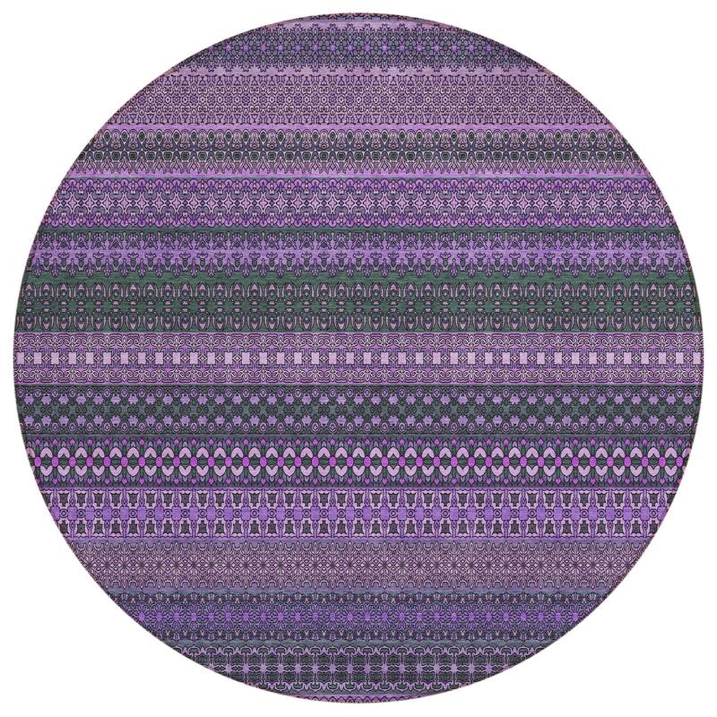 Lamo Stripe Weather Resistant Timeless Fusion Outdoor Rug