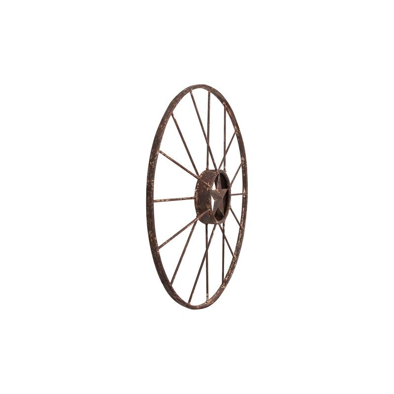 Wagon Wheel with Star Wall Decor On Sale Bed Bath & Beyond 31298551