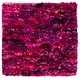 preview thumbnail 25 of 175, SAFAVIEH Handmade Rio Shag Chihoko 3.5-inch Extra Thick Decorative Rug 6' Square - Fuchsia/Multi - Square