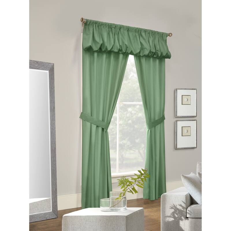 ThermaLogic Prescott Insulated Five Piece Curtain Panel Set - 40" x 63" - Sage