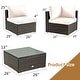 preview thumbnail 24 of 61, Costway 5PCS Patio Rattan Furniture Set Cushioned Sofa & Chair Coffee