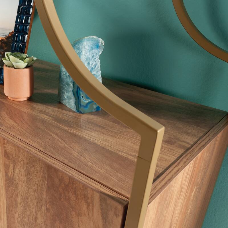 Wood Storage Cabinet with Modern Design, Brown - 31.5"W x 15.51"D x 70.87"H