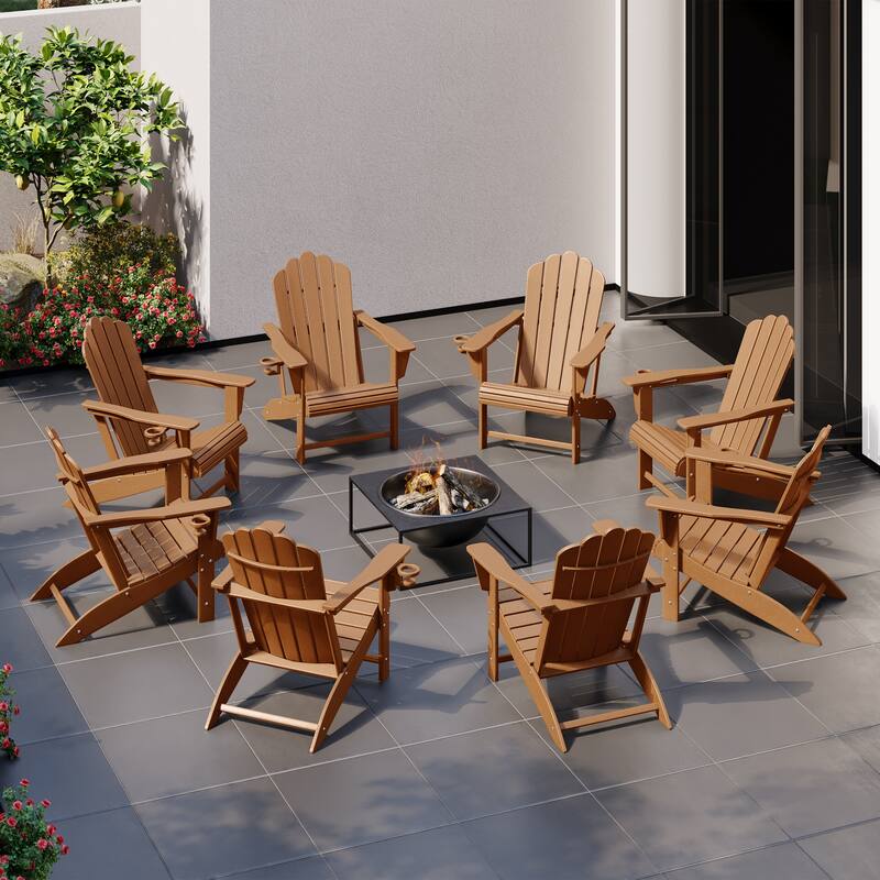 Aderson Outdoor Poly Adirondack Chair (Set of 8)