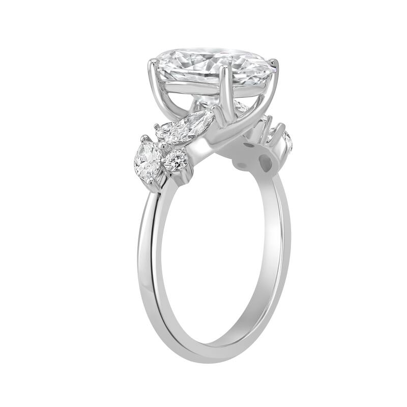 Auriya 14k Gold 5 3/5ctw Nature's Inspired Oval Diamond Engagement Ring (F-G VS)