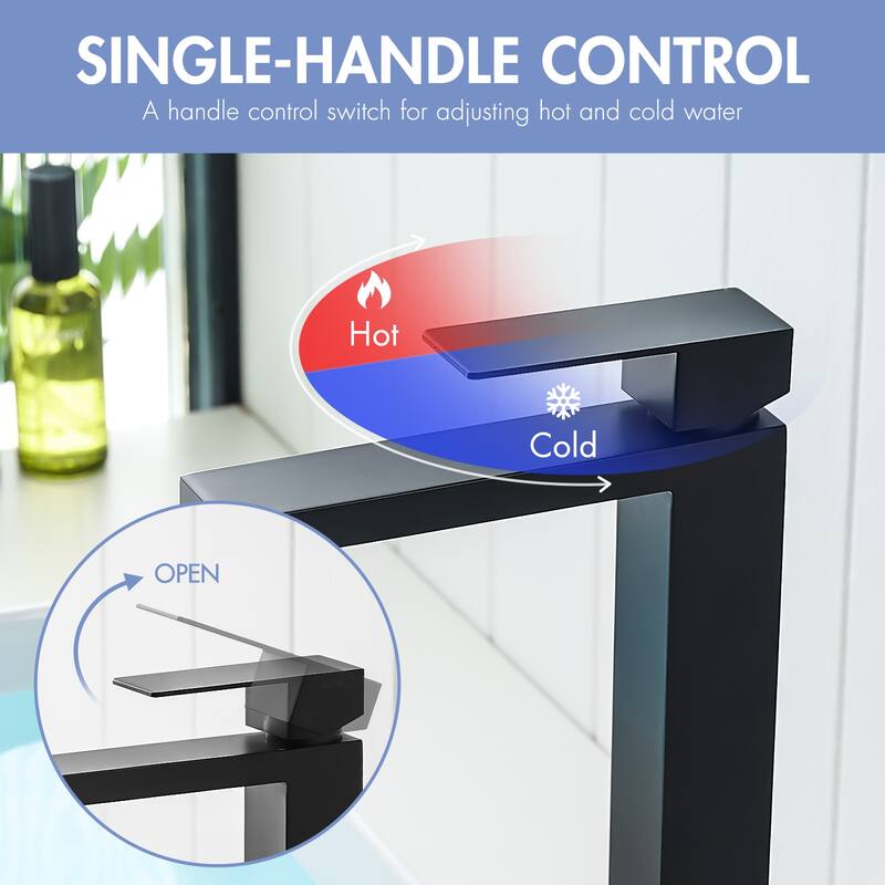Bathroom Faucet With Pop Up Drain, Single Hole Bathroom Faucet Modern Single Handle Vanity Basin Faucet