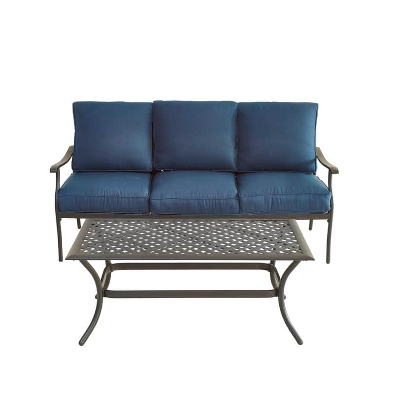 PATIO FESTIVAL 3-Seater Outdoor Sofa with Coffee Table Set