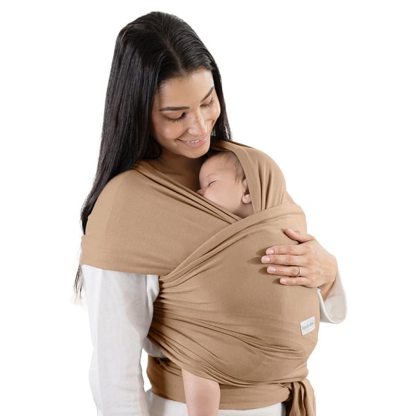 slide 2 of 6, Baby Wrap Carrier, Soft & Secure Infant Wrap by Comfy Cubs Cedar