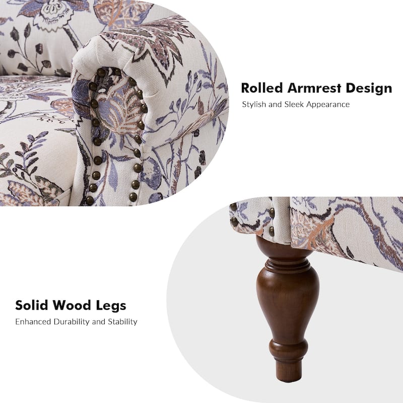 Terri Classic Cutaway Arms with Nailheads Manual Recliner for Living Room Set of 2 by HULALA HOME
