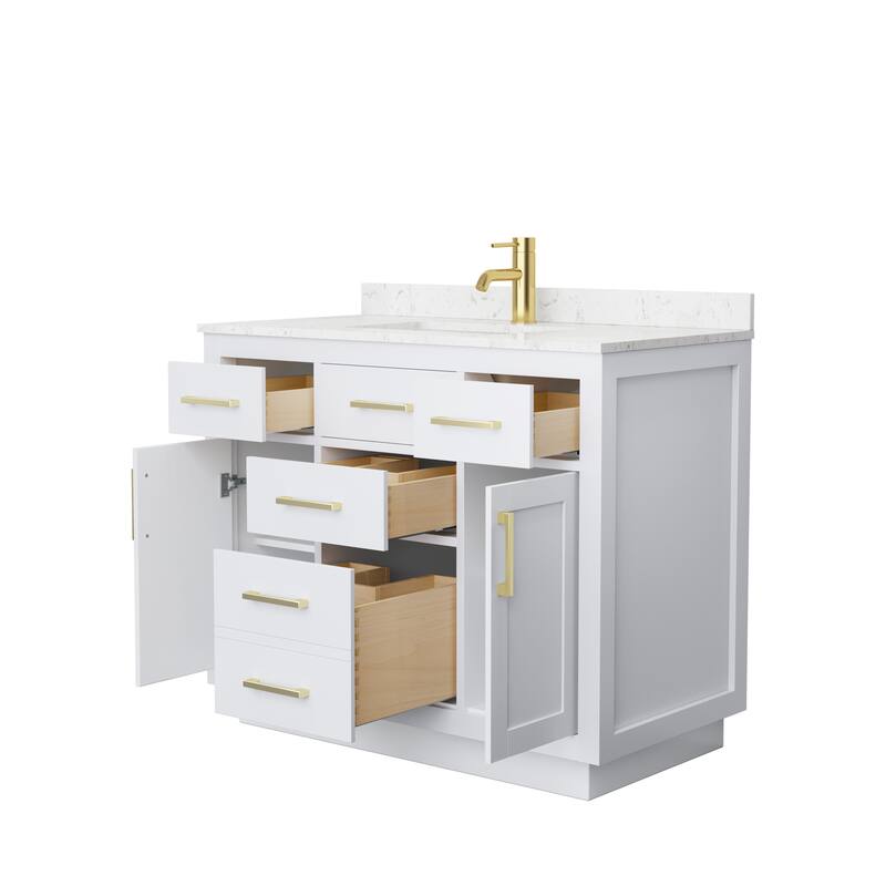 Beckett TK 42-inch Single Vanity, Cultured Marble Top