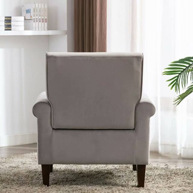 Morden Fort Velvet Upholstered Armchair, Bedroom Accent Chair, for Living Room Bedroom Club Office