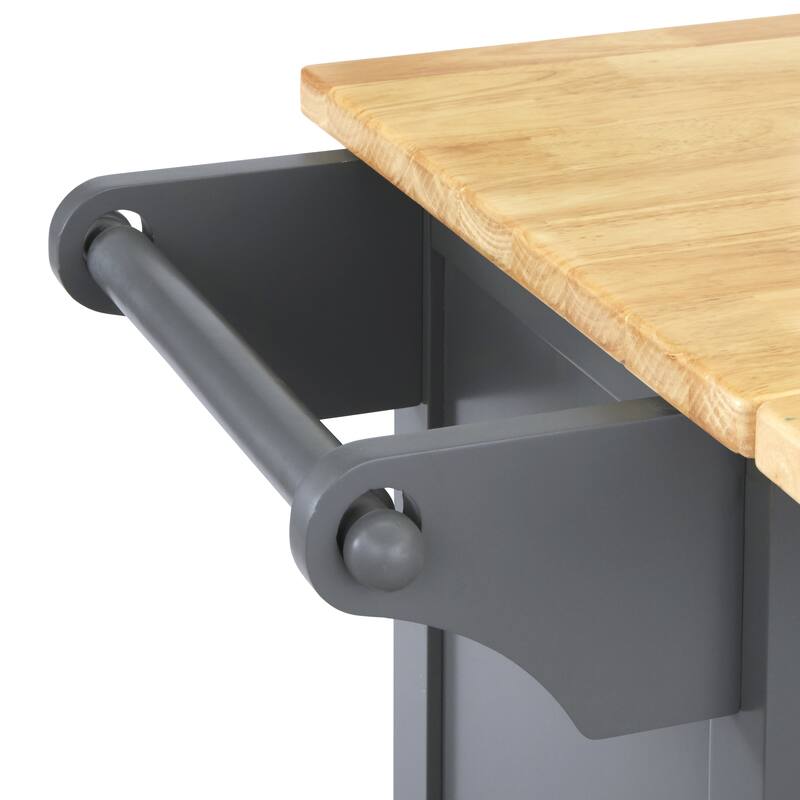 Simple Living 3-drawer Drop Leaf Kitchen Cart