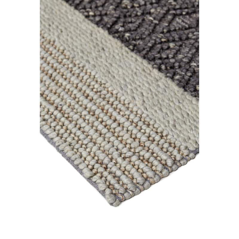 Grand Bazaar Genet Hand Woven Stripes Transitional Area Rug