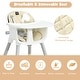 preview thumbnail 8 of 10, Babyjoy 4 in 1 Baby High Chair Convertible Toddler Table Chair Set w/
