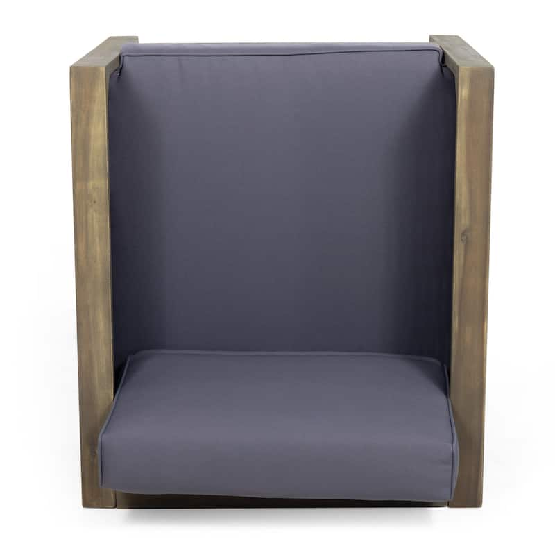 Set of 2, Outdoor Acacia Wood Club Chair