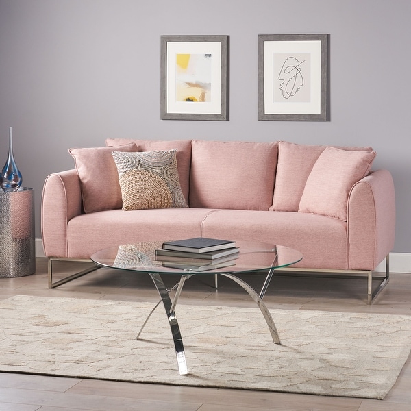 Canisbay Modern 3-seater Fabric Sofa by Christopher Knight Home - 82.75" W x 33.25" D x 35.25" H
