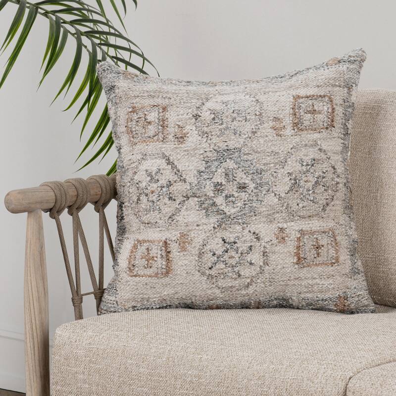 Villa by Classic Home Lukens Fabric Throw Pillow - Polyester - 22x22 - Accent - Multicolor