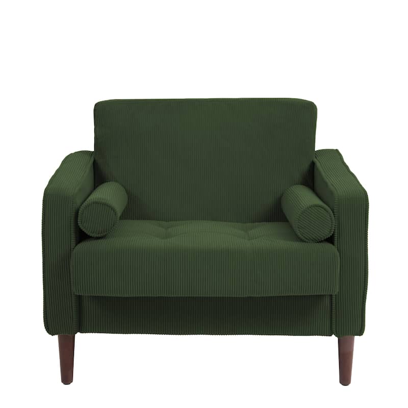 2 Set Modern Wide Armchair Corduroy Accent Chairs