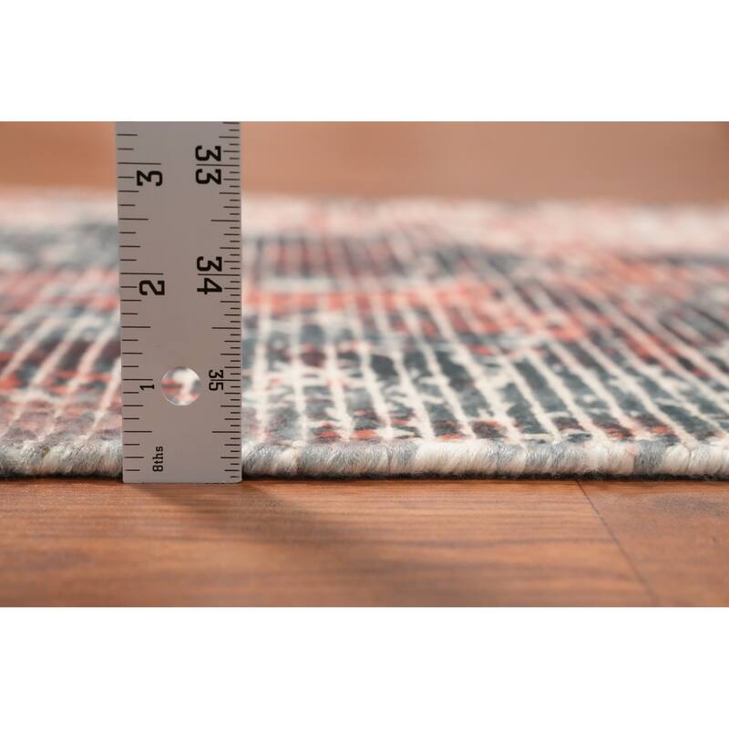 Hand Knotted Oriental Viscose Silk Carpet Modern Abstract Multi-Colored Abstract Area Rug - 4' 0'' X 2' 0''