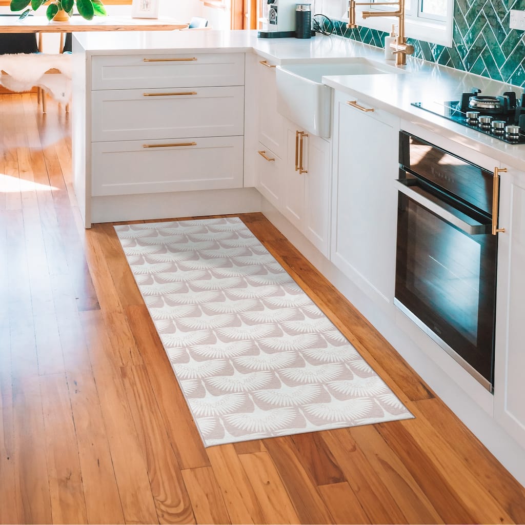 My Magic Carpet Flock Petal Pink Washable Rug