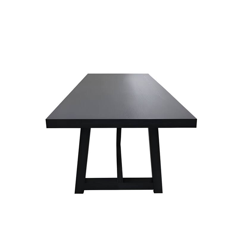 Alpine Furniture Raquel 84"W Rectangular Dining Table in Black