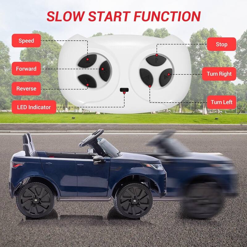 12V Kids Electric Ride On Car with 2-Seater for Toddler 3-8