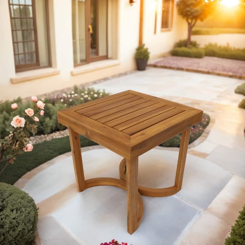 Modern Patio Acacia Wood Coffee/ Side Table for Garden - Side table