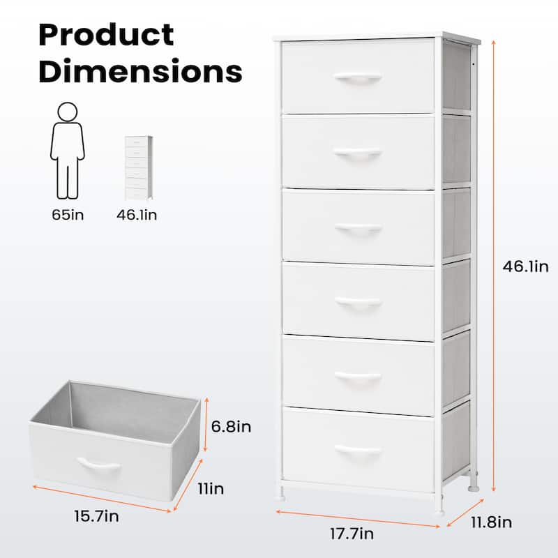 Pellebant 6 Drawers Vertical Storage Tower