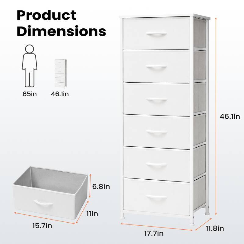 Pellebant 6 Drawers Vertical Storage Tower