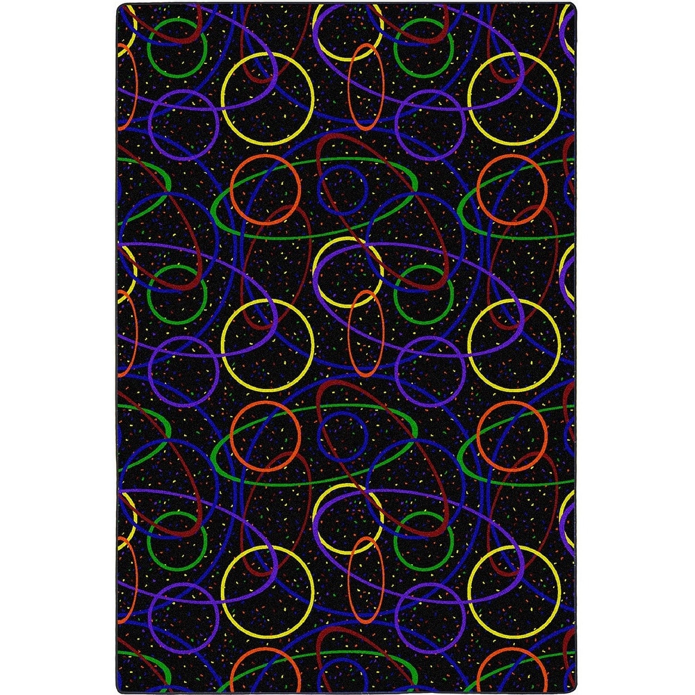 Looped Fluorescent Nylon Area Rug