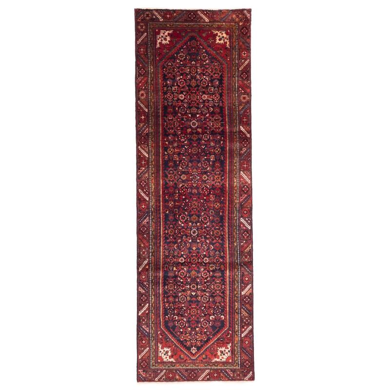 ECARPETGALLERY Hand-knotted Andelz Dark Navy Wool Rug - 3'1 x 10'6