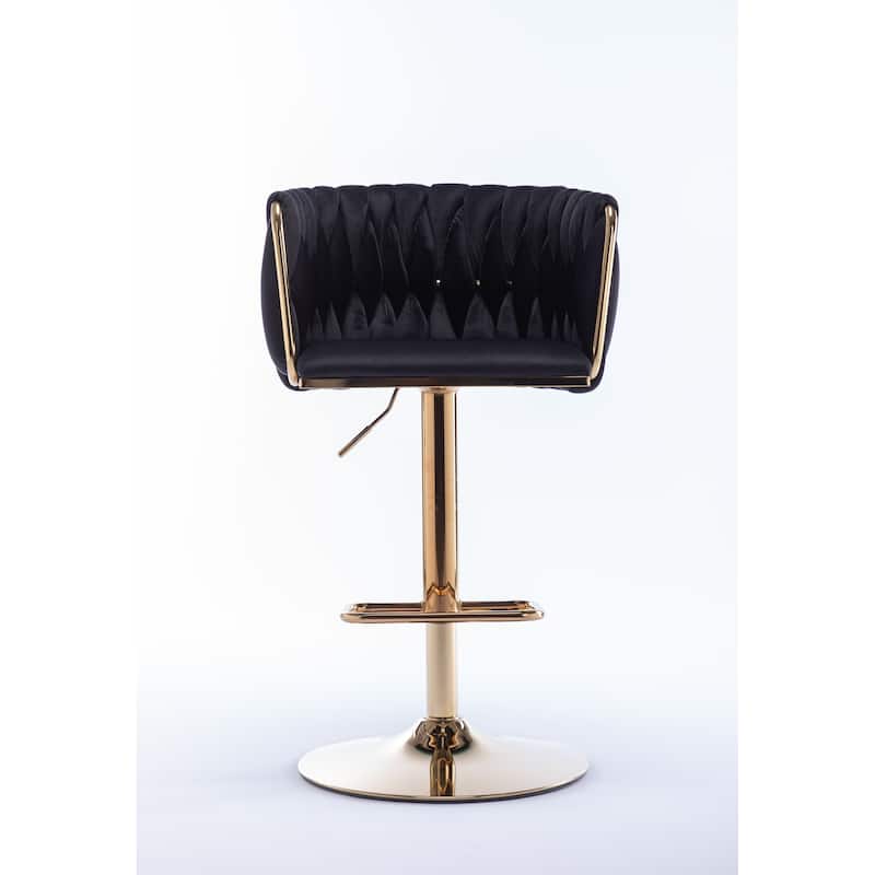 Counter Height Bar Stools Set of 2, Swivel Armless Chairs with Height Adjustable, Kitchen Island Chairs with Chrome Footrest
