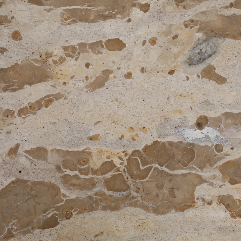 Stone Travertine Console Neutral Tones Table Modern Design - 30" White - 47" x 14" x 30"
