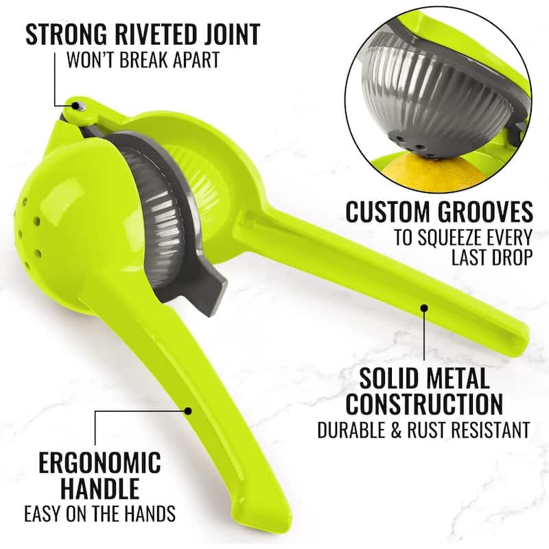 Zulay Kitchen Metal 2-In-1 Lemon Squeezer Manual