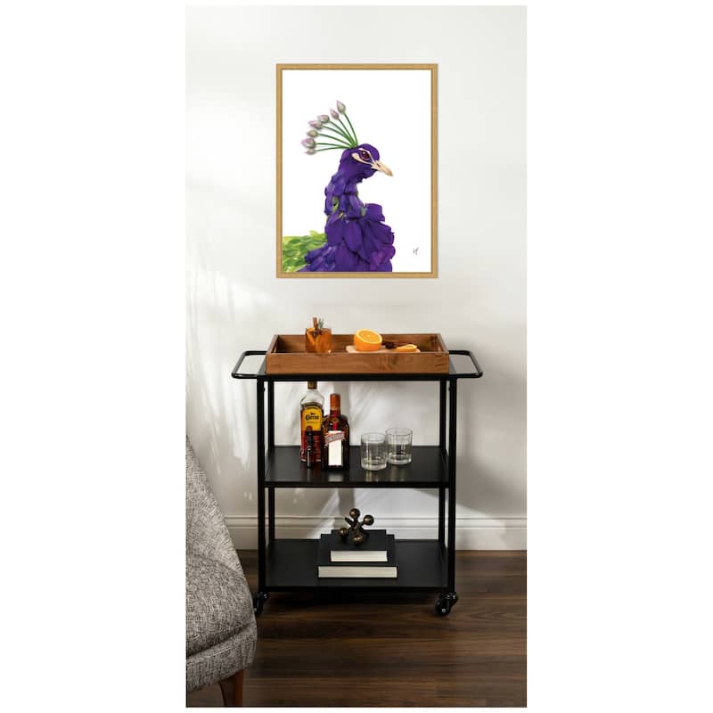 Kate and Laurel Peacock by Madeline Jeppesen Framed Canvas Wall Art Print