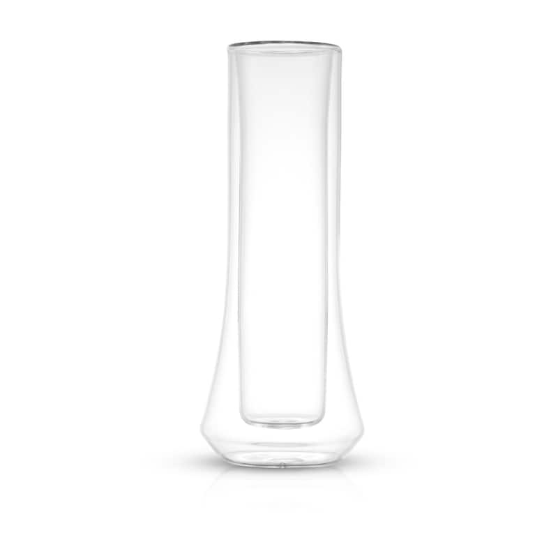JoyJolt Cosmo Double Wall Stemless Champagne Flutes Glasses - 5 oz - Set of 4 - 5 oz