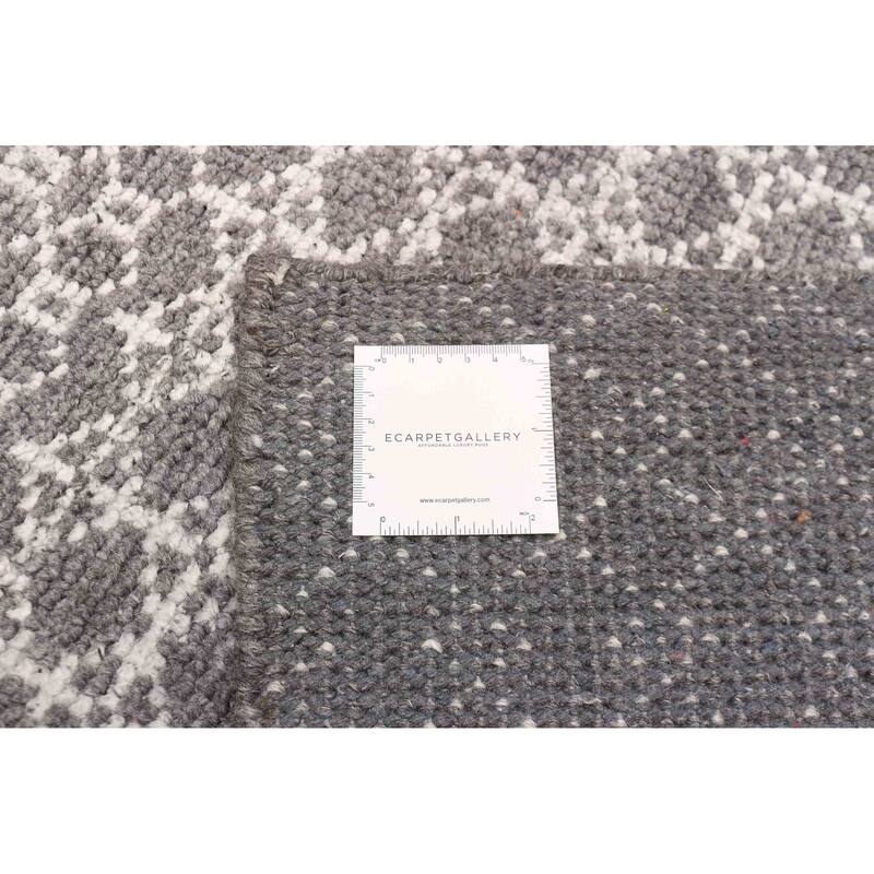 ECARPETGALLERY Hand-knotted Tangier Dark Grey Silk, Wool Rug - 5'3 x 7'7