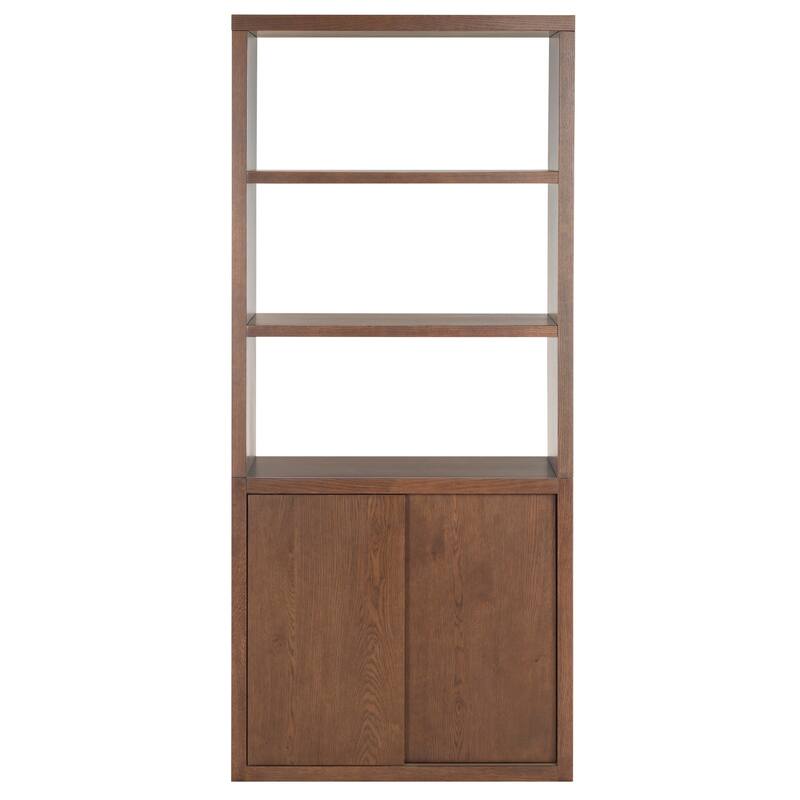SAFAVIEH Couture Elanna Wood 4-Shelf Bookcase - 43"W x 15"D x 76"H