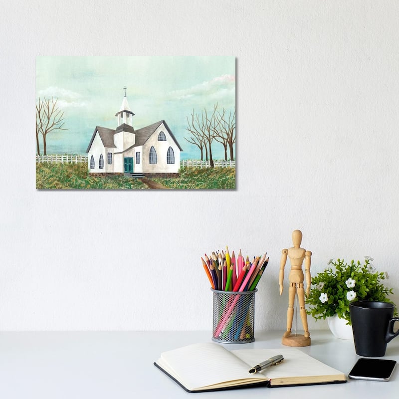 iCanvas "Country Church III" by Regina Moore Canvas Print - 8x12x0.75