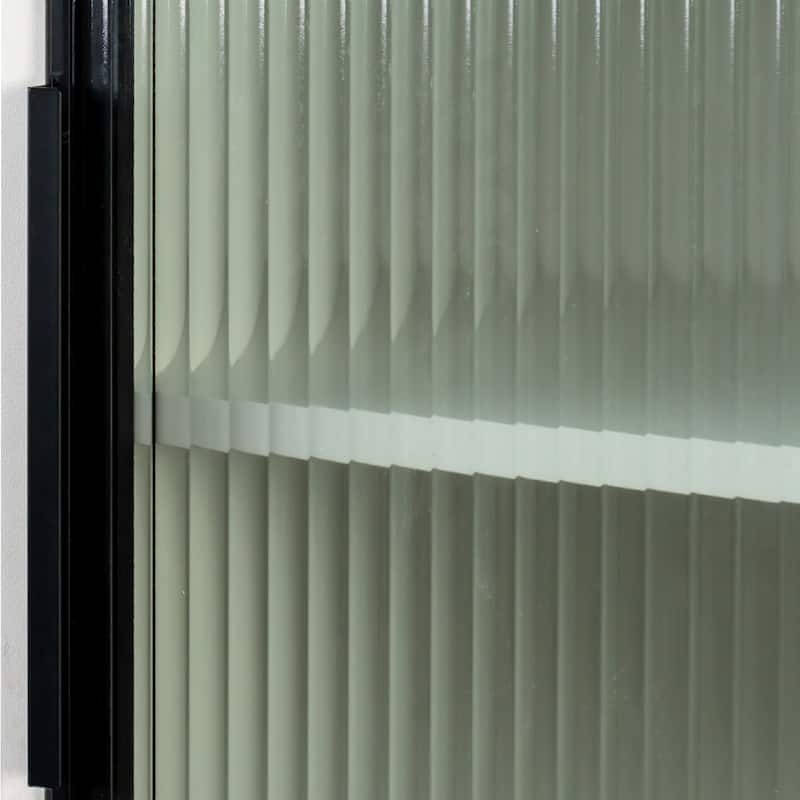 White Storage Cabinet, Modern Freestanding Narrow Bookcase with Glass Doors, Storage Drawers Wood File Cabinets for Home Office