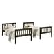 preview thumbnail 7 of 44, Clayfell Ames Twin Over Twin Solid Wood Bunk Bed Frame, Convertible, Sturdy Guardrails, Easy Assembly