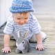 preview thumbnail 5 of 3, Dimple Baby Bunny Plush 2-Pack - Soft Grey Stuffed Animals for Babies, Toddlers, Cuddly Toys for Boys and Girls, Ages 0 and Up