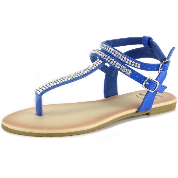 royal blue flat sandals womens