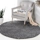 preview thumbnail 80 of 140, SAFAVIEH August Shag Solid 1.2-inch Thick Area Rug 5'3" Round - Grey