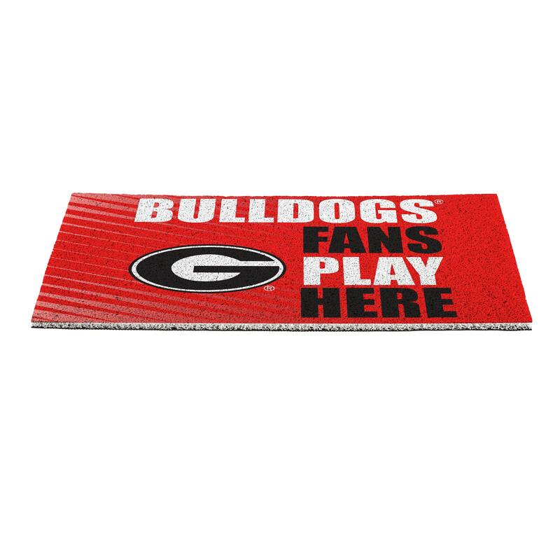 28 in. x 16 in. University of Georgia "Fans Play Here" PVC Door Mat