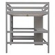 preview thumbnail 12 of 24, Full and Twin Size L-Shaped Metal Bunk Bed with Slide and Short Ladder, 4 Beds in 1 for Family or Guests